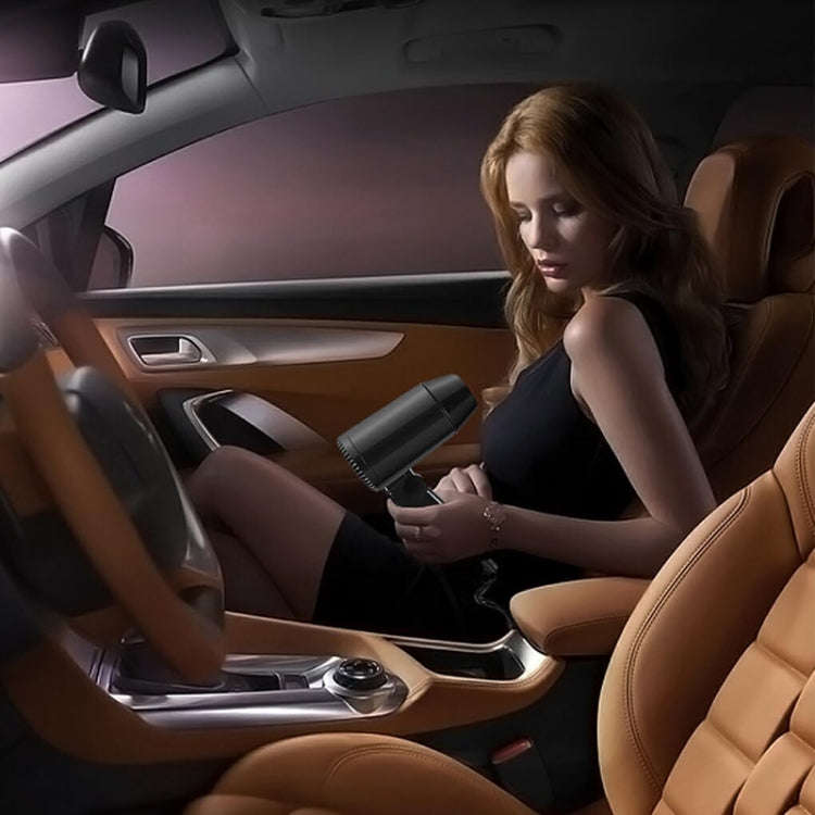 12V Car Outdoor Multi-function Handheld Hair Dryer(Black)