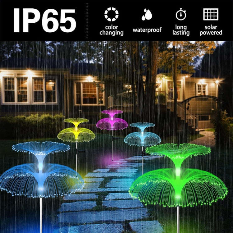 Solar Fiber Optic Light Double Layer Jellyfish Light LED Outdoor Garden Decoration Atmosphere Lam...