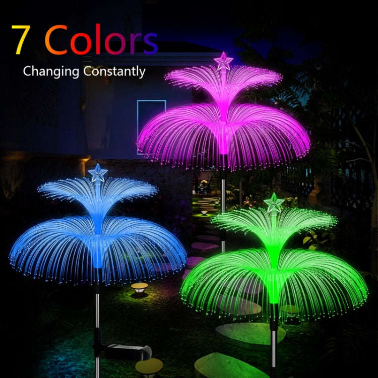 Solar Optical Fiber Jellyfish Lights Outdoor LED Waterproof Garden Decoration Ambiance Light, Sty...