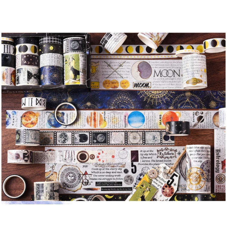 18rolls /Box  Nostalgic Memory Washi Tape Set Retro Style DIY Scrapbook Stickers, Style: Cosmic N...