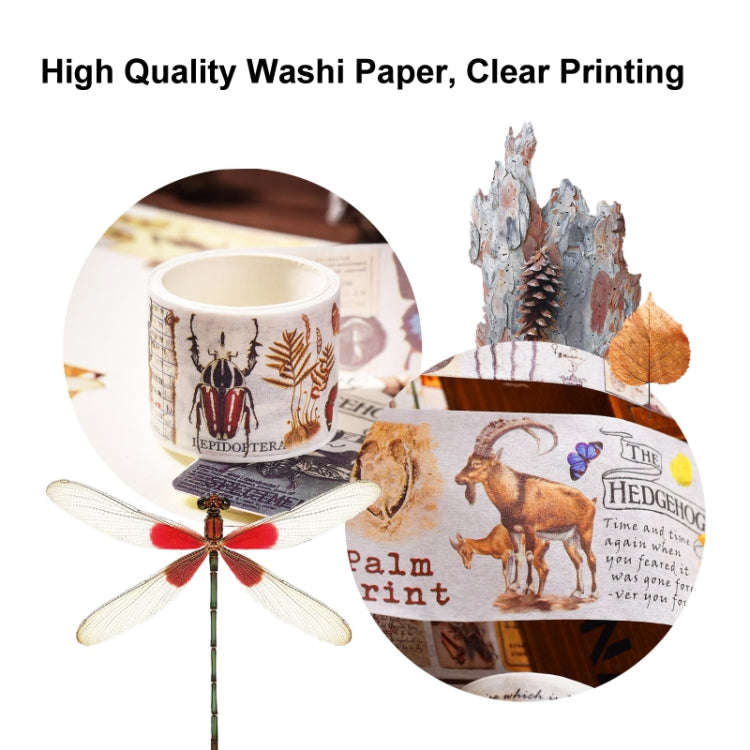 18rolls /Box  Nostalgic Memory Washi Tape Set Retro Style DIY Scrapbook Stickers, Style: Forest D...