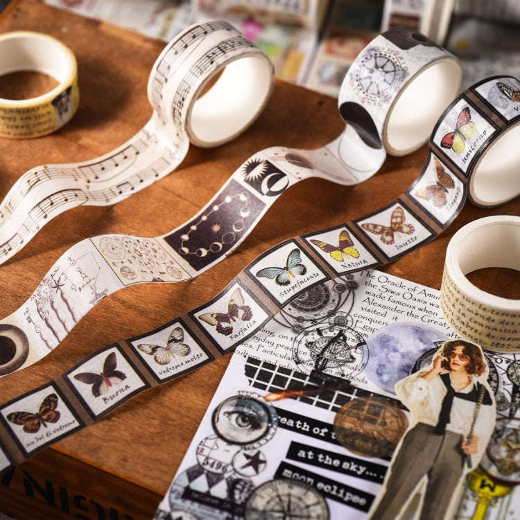 18rolls /Box  Nostalgic Memory Washi Tape Set Retro Style DIY Scrapbook Stickers, Style: Forest D...