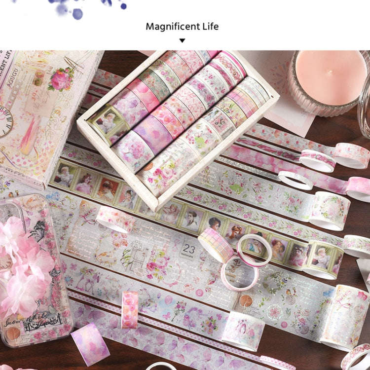 27rolls /Box Long Season Washi Tape DIY Scrapbook Stickers(Glamorous Life)