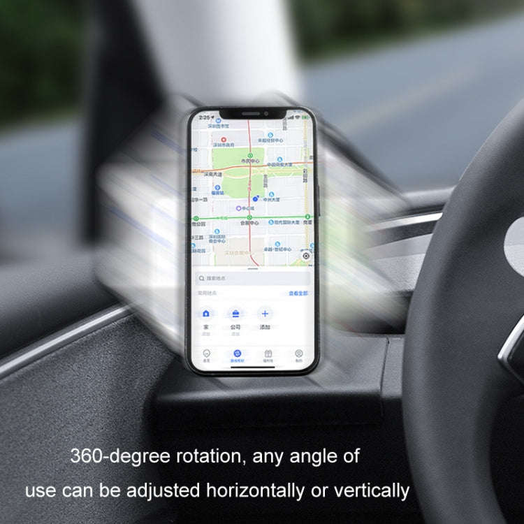 For 2024 Tesla Model 3 Left-hand Drive Air Outlet Magnetic Car Phone Holder(Dashboard Base)