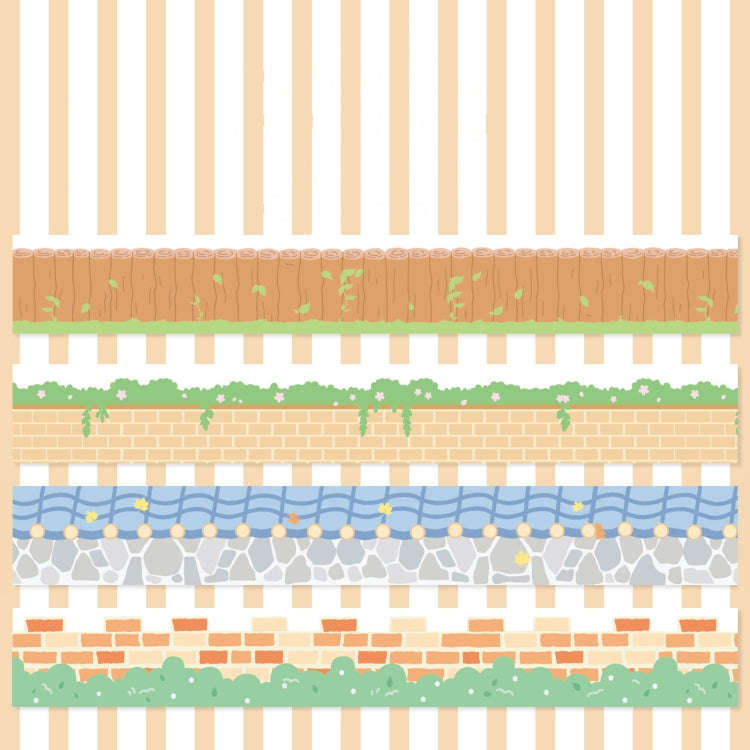 4rolls /Box 2.5cm x 2m Slow Life Washi Tape for Scrapbooking and Journal Decoration, Style: Garde...
