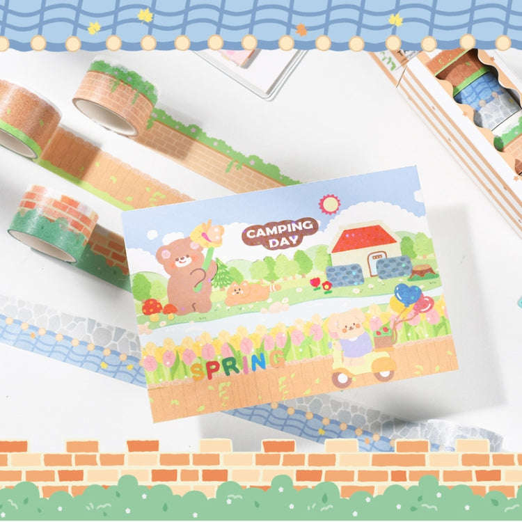 4rolls /Box 2.5cm x 2m Slow Life Washi Tape for Scrapbooking and Journal Decoration, Style: Garde...