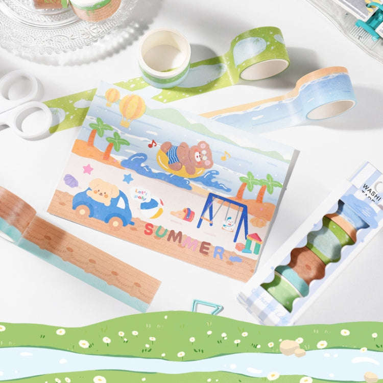 4rolls /Box 2.5cm x 2m Slow Life Washi Tape for Scrapbooking and Journal Decoration, Style: Secre...