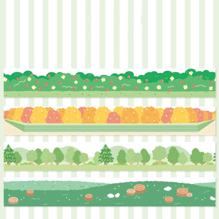 4rolls /Box 2.5cm x 2m Slow Life Washi Tape for Scrapbooking and Journal Decoration, Style: Hundr...