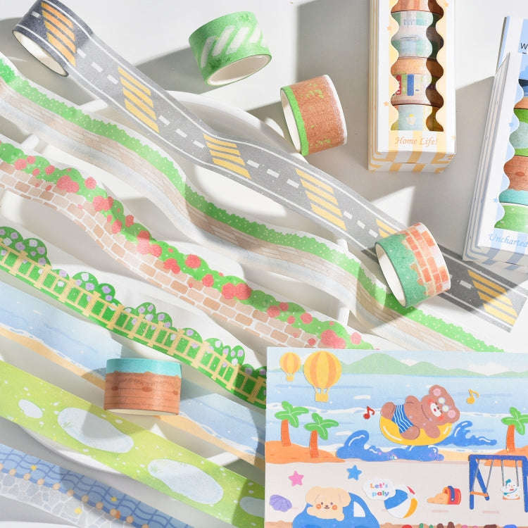 4rolls /Box 2.5cm x 2m Slow Life Washi Tape for Scrapbooking and Journal Decoration, Style: Secre...