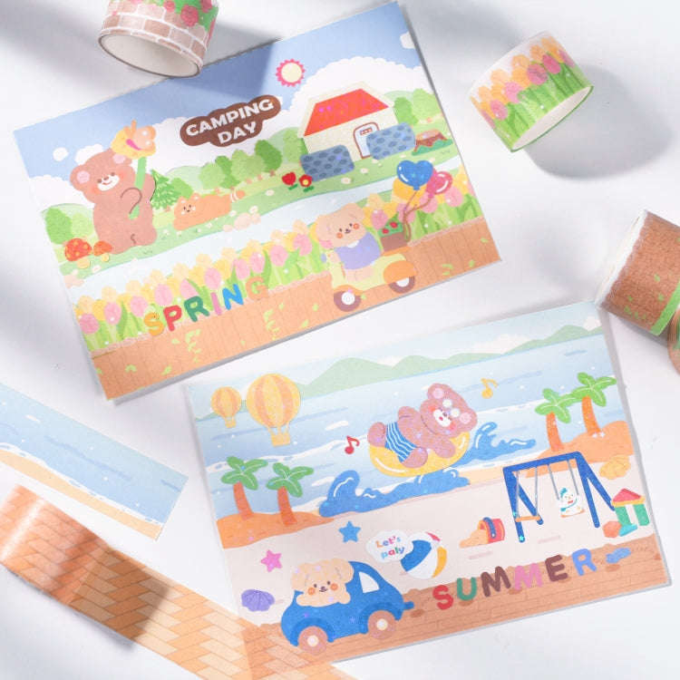 4rolls /Box 2.5cm x 2m Slow Life Washi Tape for Scrapbooking and Journal Decoration, Style: Indoo...