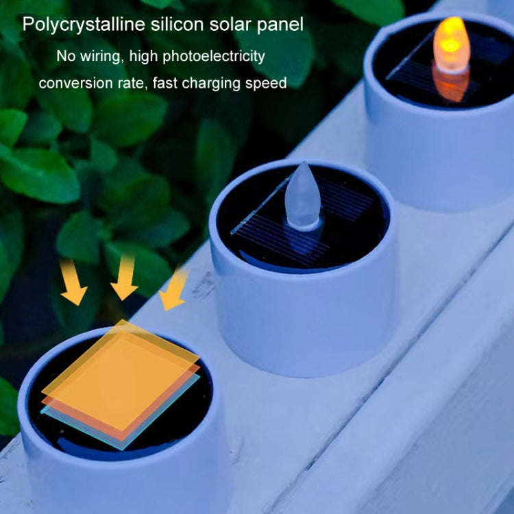 Solar Candle Lights Outdoor Waterproof Yard Light Garden Decoration Ambiance Lamp(Warm White)