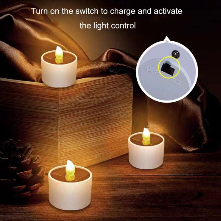 Solar Candle Lights Outdoor Waterproof Yard Light Garden Decoration Ambiance Lamp(Warm White)