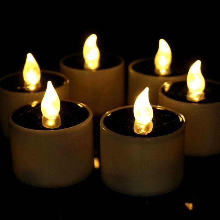Solar Candle Lights Outdoor Waterproof Yard Light Garden Decoration Ambiance Lamp(Warm White)