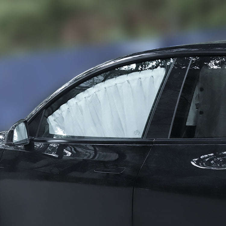 For Tesla Model 3 4pcs White Car Side Window Privacy Sun Protection Curtain