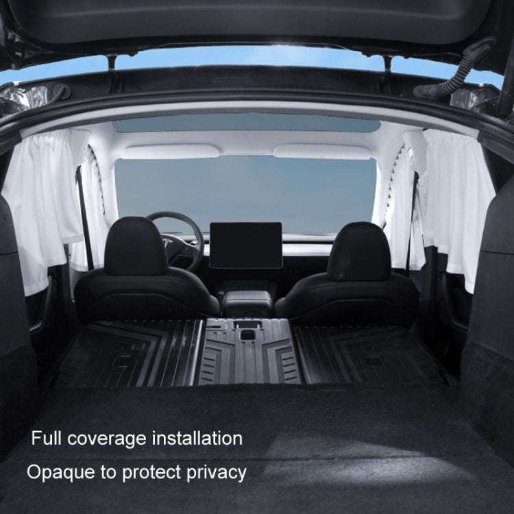 For Tesla Model Y 4pcs Black Car Side Window Privacy Sun Protection Curtain