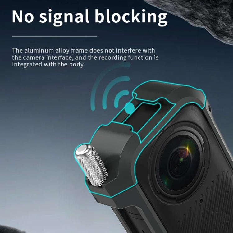 For Insta360 X4 CYNOVA Metal Rabbit Cage + Lens Cover Set Protective Accessories(Black)