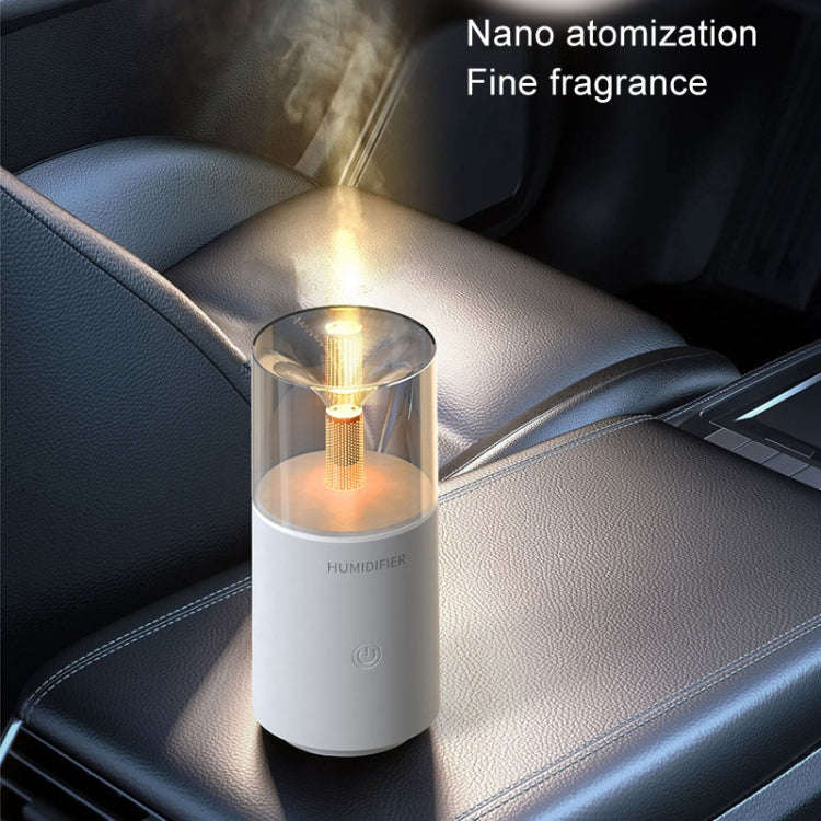 Candle Flame Aromatherapy Diffuser Automatic Scent Sprayer Mini Ambiance Candle Light Humidifier(...