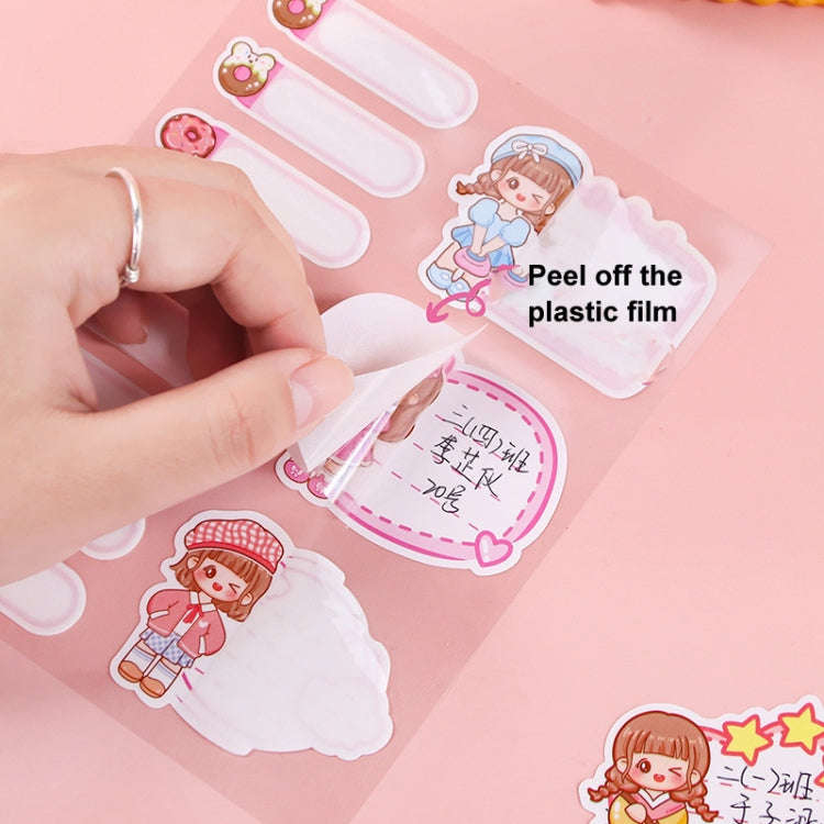 4sheets /Pack Waterproof Name Labels for Kids - Tear-Resistant, Self-Adhesive, Handwritten Sticke...