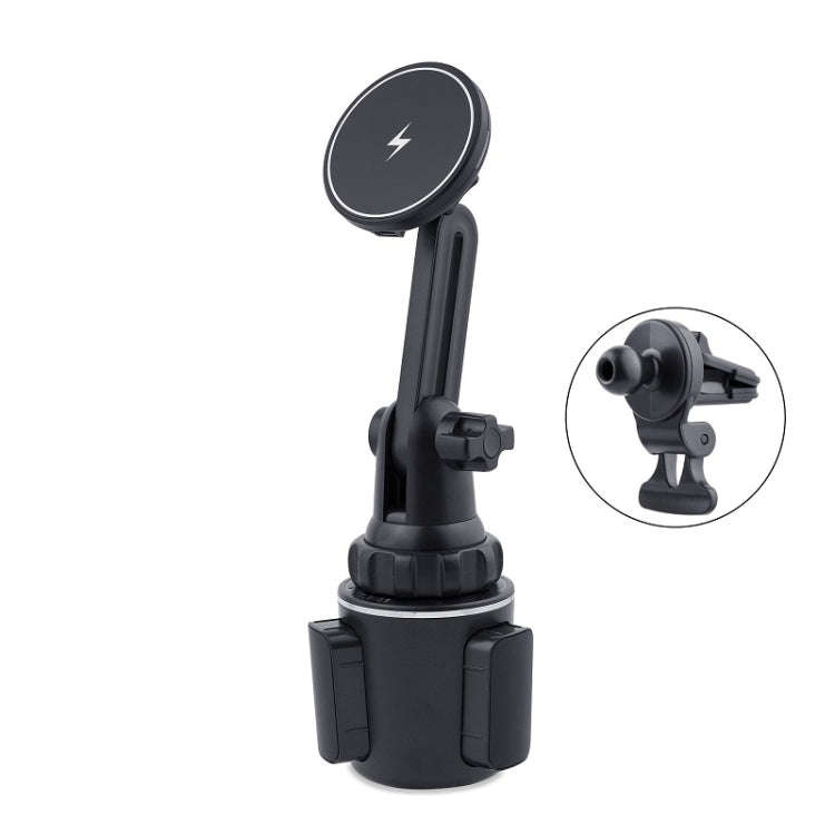 Car Water Cup Holder MagSafe Wireless Charging Bracket(Black)
