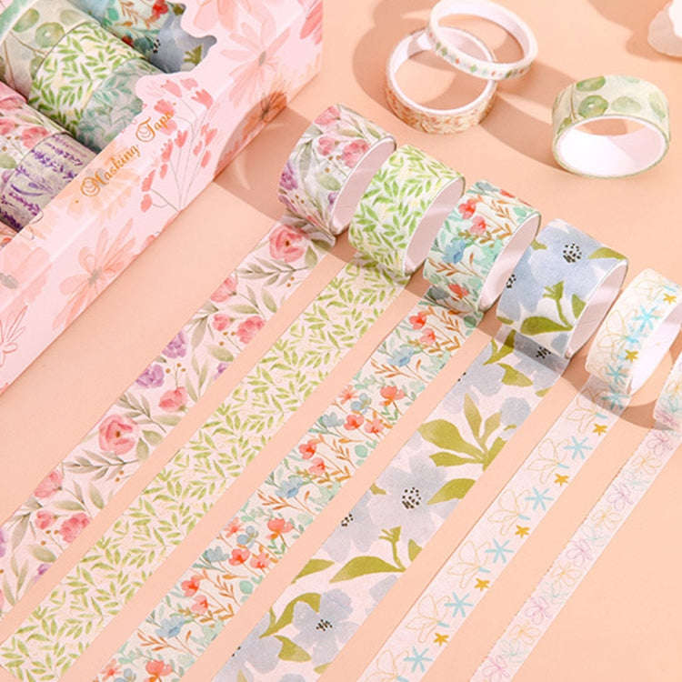 20rolls /Box Art Animals Flowers Washi Tape Set DIY Scrapbook Stickers, Style: Flower Series