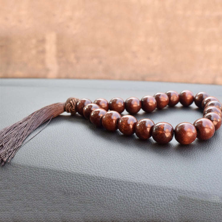 Car Gear Prayer For Blessing And Safety Buddha Beads Car Decorative Ornaments(Black)