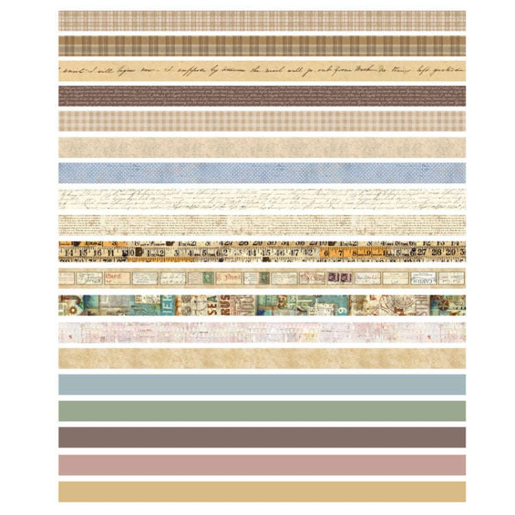 20rolls /Box 0.7cm x 3m Split Thin Washi Tape Set DIY Scrapbook Stickers(Vintage)