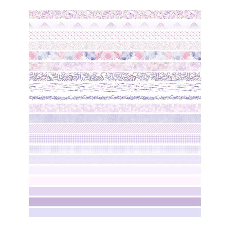 20rolls /Box 0.7cm x 3m Split Thin Washi Tape Set DIY Scrapbook Stickers(Purple)
