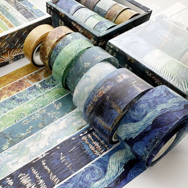 8rolls /Box  Ancient Style Transparent PET Tape Set for Journaling 3cm x 2+2cm x 2+1.5cm x 4(Van ...