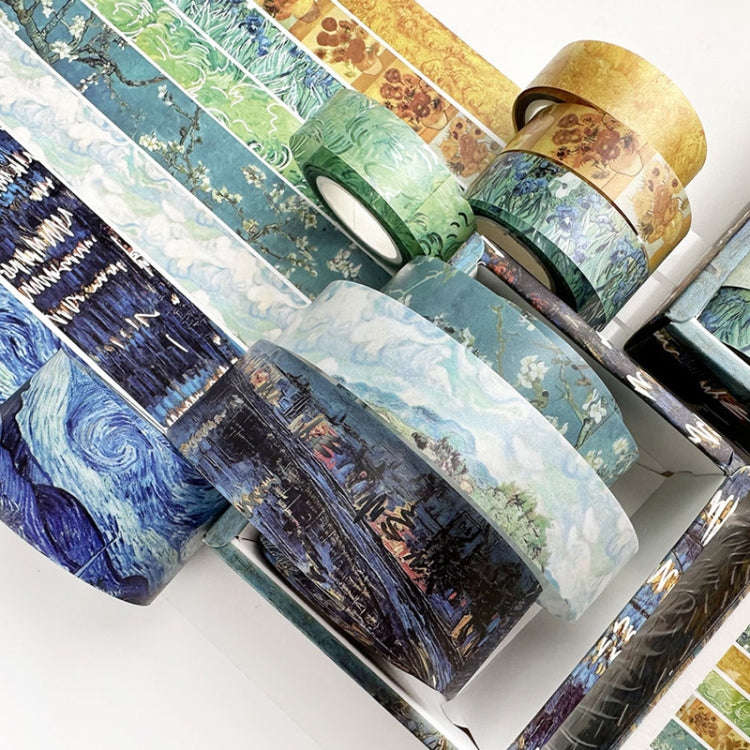 8rolls /Box  Ancient Style Transparent PET Tape Set for Journaling 3cm x 2+2cm x 2+1.5cm x 4(Van ...