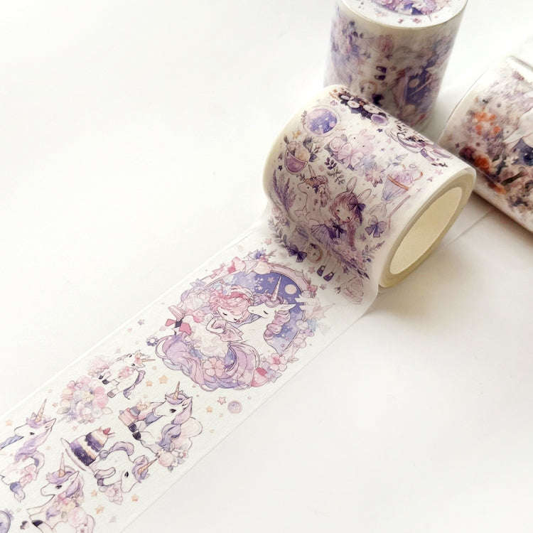 5cm X 5m (150cm Pattern Length Loop) Washi Tape Cute Girl Heart Diary Tape, Style: Cartoon Paradise