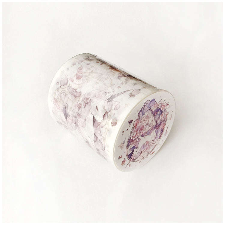5cm X 5m (150cm Pattern Length Loop) Washi Tape Cute Girl Heart Diary Tape, Style: Daily Match