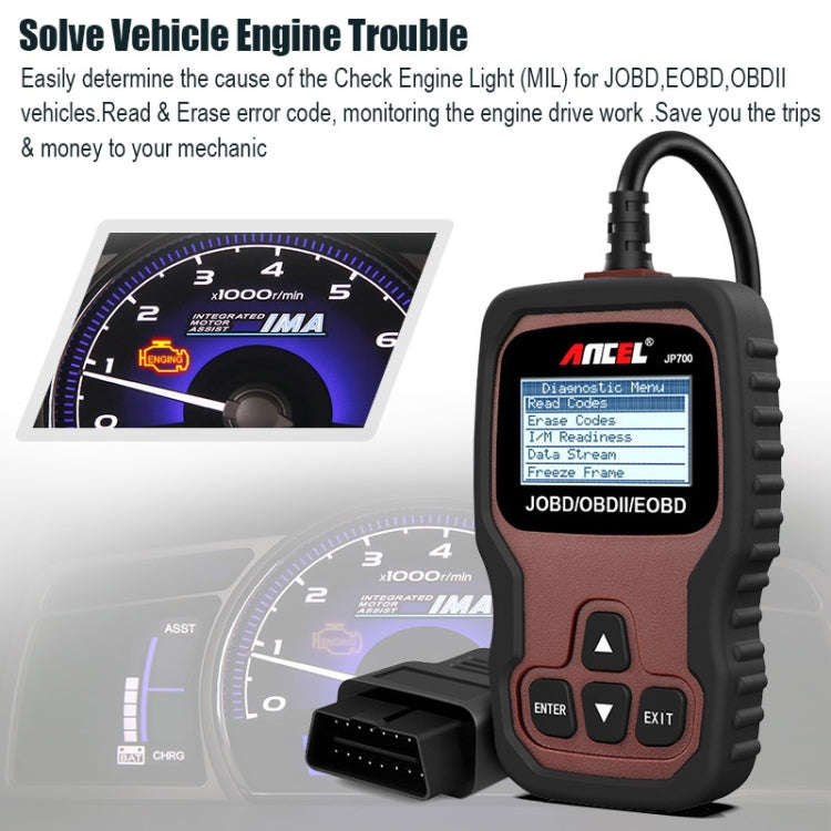 Ancel JOBD+EOBD/OBD-II Car Error Code Diagnostic scanner