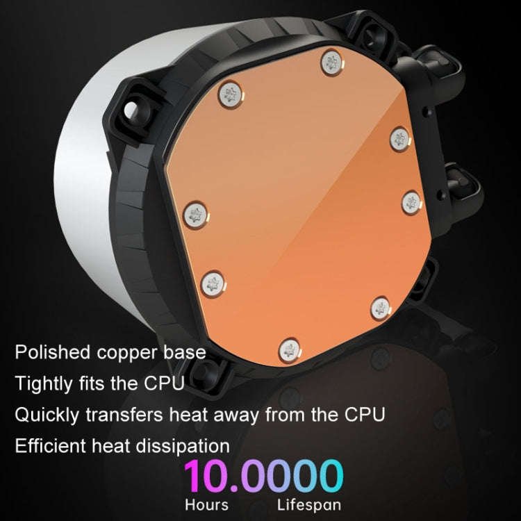 COOLMOON CM-YM-240T Digital ARGB Lens Edition Integrated Water Cooling CPU Cooler Temperature Dis...