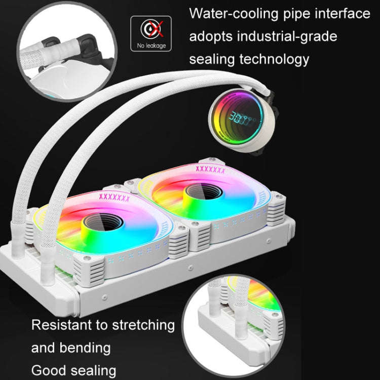 COOLMOON CM-YM-240T Digital ARGB Lens Edition Integrated Water Cooling CPU Cooler Temperature Dis...