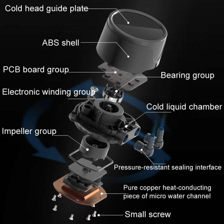 COOLMOON CM-YM-240T Digital ARGB Lens Edition Integrated Water Cooling CPU Cooler Temperature Dis...