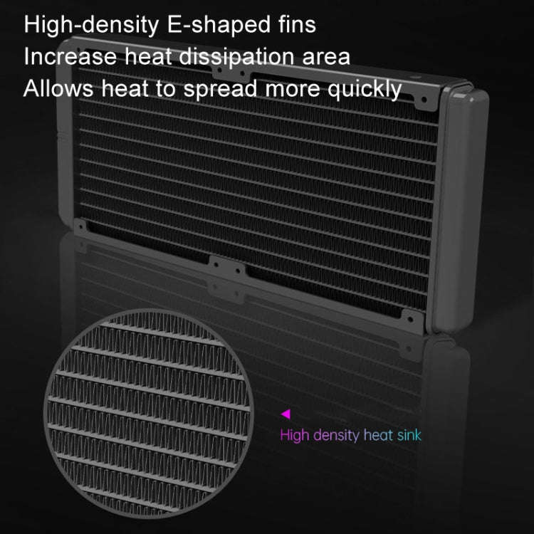 COOLMOON CM-YM-240T Digital ARGB Lens Edition Integrated Water Cooling CPU Cooler Temperature Dis...