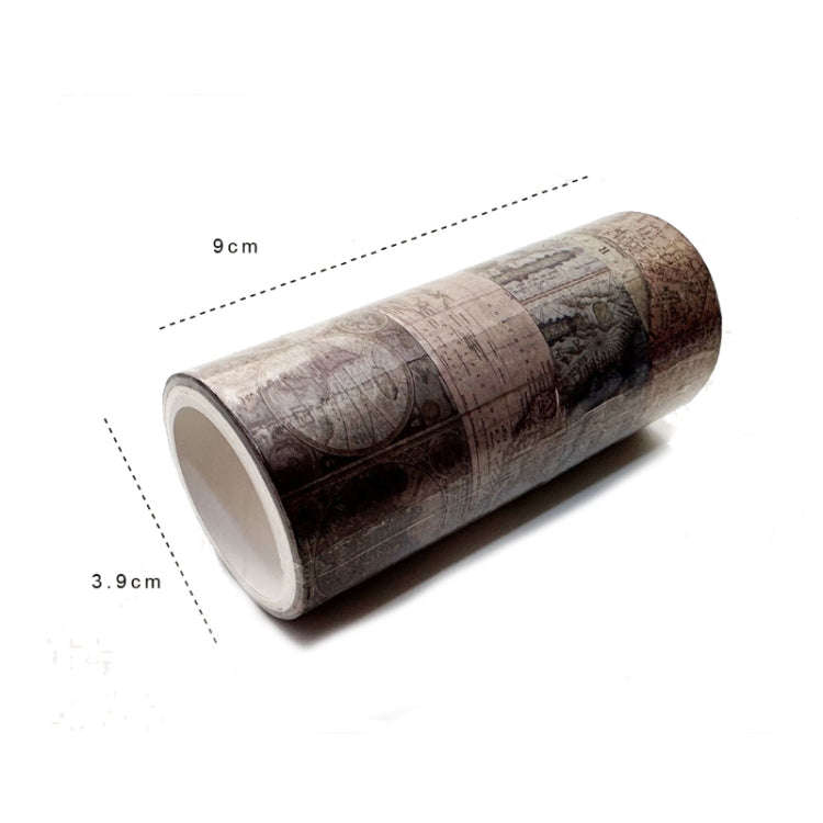 4rolls /Set Retro Combination Washi Tape for Journals and Crafts, 3cm x 1 + 2cm x 3, Style: Vinta...