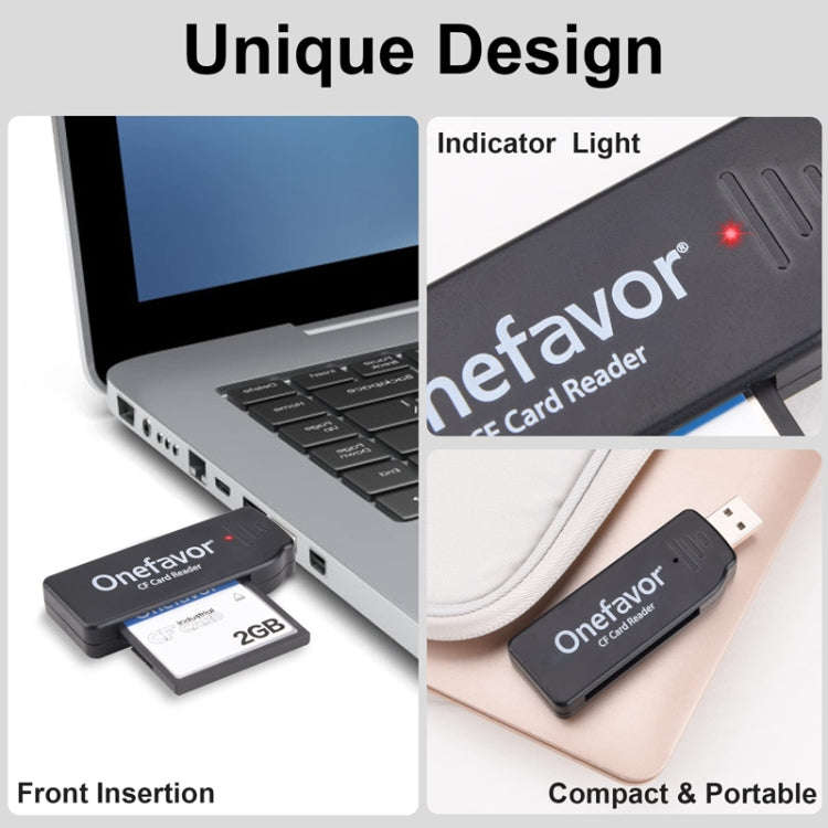 Onefavor USB2.0 High Speed Read And Write CF Card Reader, Model: USB Interface