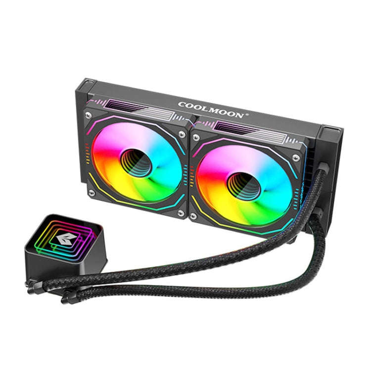 COOLMOON Glacier 240 Water Cooling Radiator Desktop ARGB Multi-Platform Integrated Lens CPU Water...