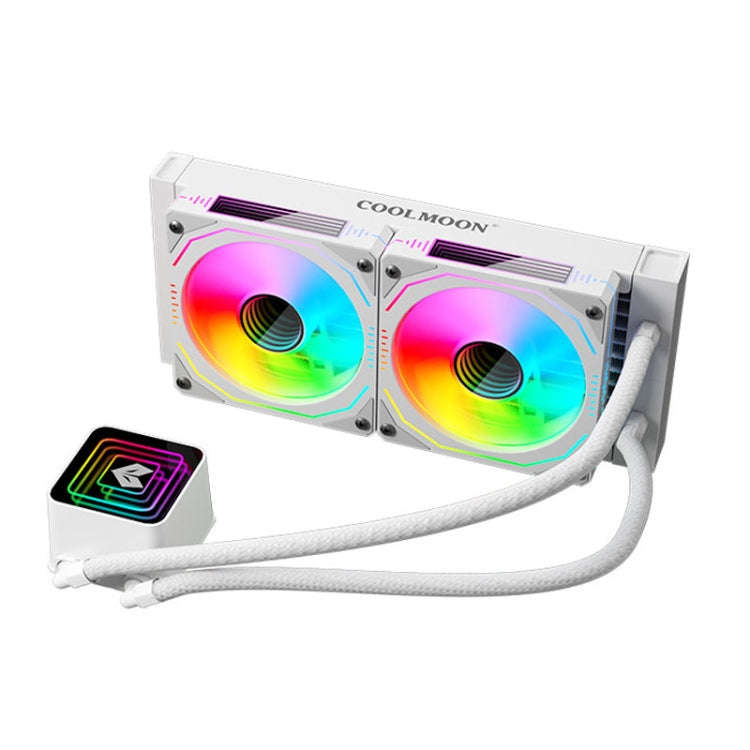 COOLMOON Glacier 240 Water Cooling Radiator Desktop ARGB Multi-Platform Integrated Lens CPU Water...