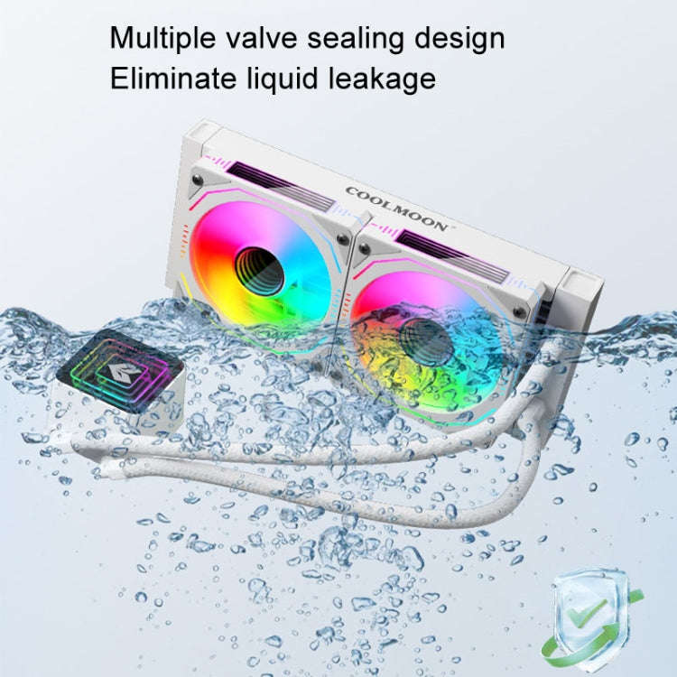 COOLMOON Glacier 240 Water Cooling Radiator Desktop ARGB Multi-Platform Integrated Lens CPU Water...
