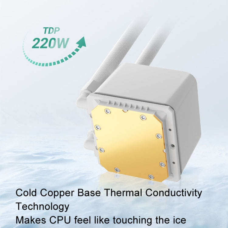 COOLMOON Glacier 240 Water Cooling Radiator Desktop ARGB Multi-Platform Integrated Lens CPU Water...