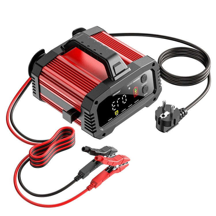 FOXSUR 25A 12V/24V Portable High-Power Car Ship Motorcycle Charger(EU Plug)