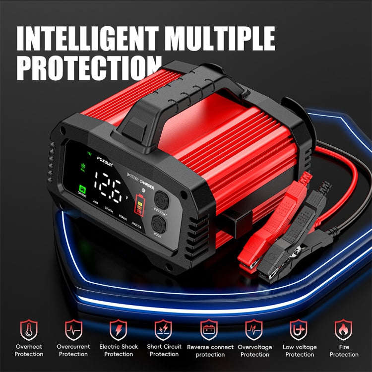 FOXSUR 25A 12V/24V Portable High-Power Car Ship Motorcycle Charger(EU Plug)