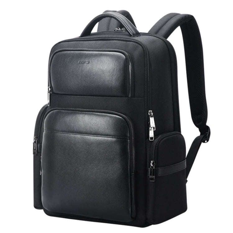 Bopai 61-125031 Large-capacity First-layer Cowhide Business Laptop Backpack With USB+Type-C Port(...