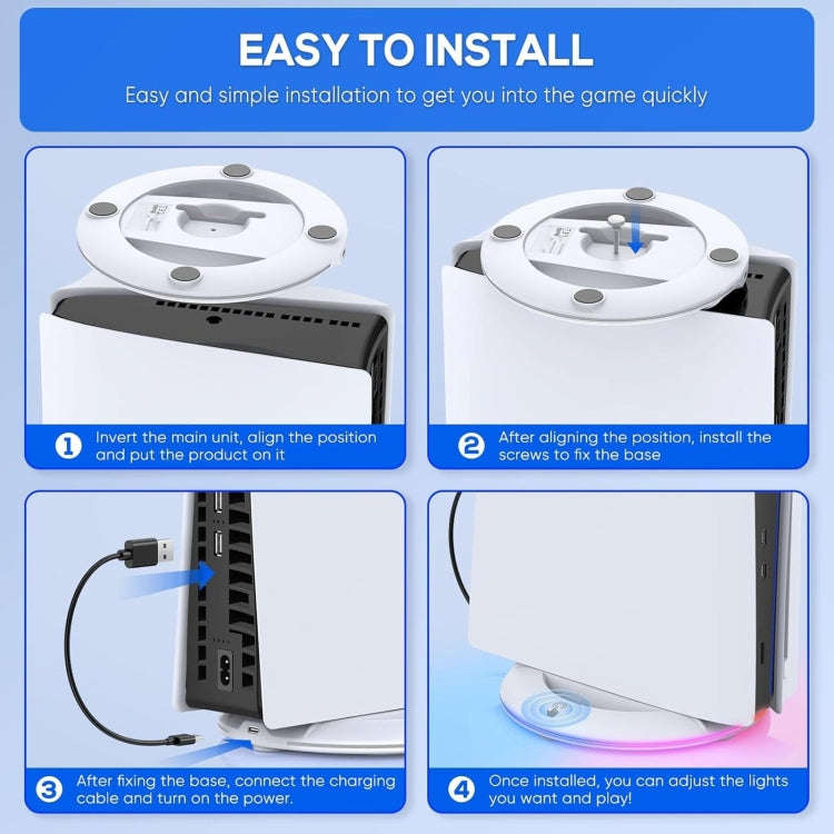 For Sony PS5 Slim IPEGA Universal Game Console Vertical Cooling Base Holder, Color: White