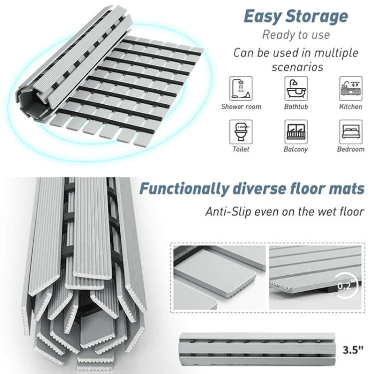 Shower Room Bathing Anti-slip Foot Mat Household Waterproof Anti-fall Bathroom Floor Mat, Size: 4...