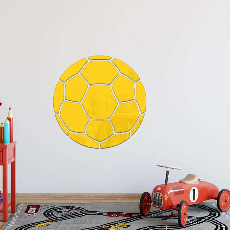 20cm Football Acrylic 3D Wall Stickers Self-adhesive Home Background Wall Decoration Mirror Paste...