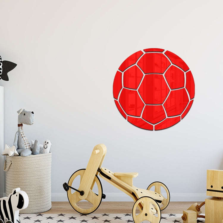 20cm Football Acrylic 3D Wall Stickers Self-adhesive Home Background Wall Decoration Mirror Paste...