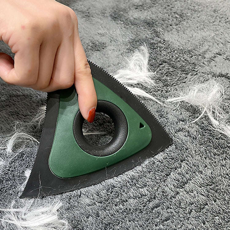 Triangular Shaped Cats And Dog Sofa Hair Remover Pet Litter Carpet Brush(Dark Green)
